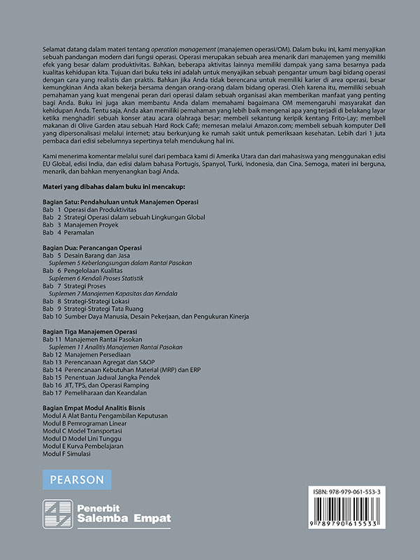 Manajemen Operasi Edisi 11-Full Print/Heizer Render