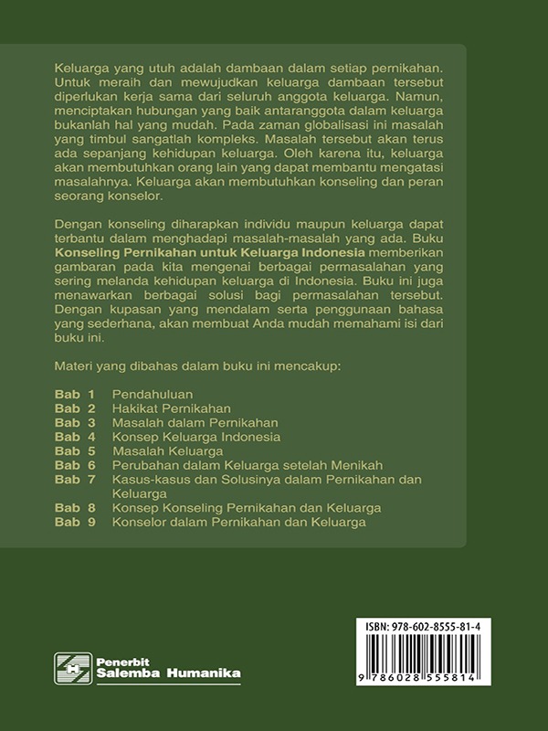 Konseling Pernikahan untuk Keluarga Indonesia/Fatichiah E. Kertamuda